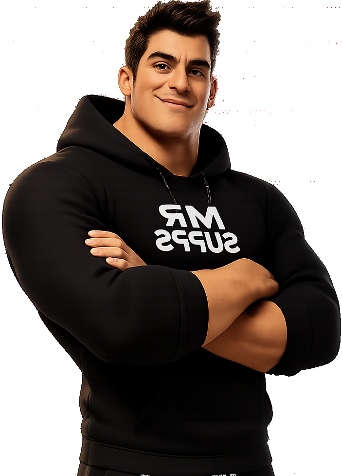 ماسکوت MR SUPPS — مکمل ورزشی اصل